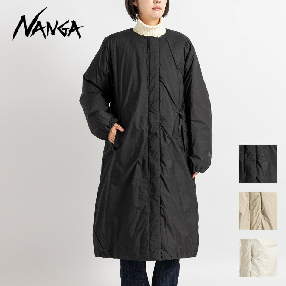 NANGA ナンガ WOMENS NO COLLAR DOWN COAT ウィメンズ ノーカラーダウンコート ウィメンズ ブラック アイボリー モカ ND2352-1C551