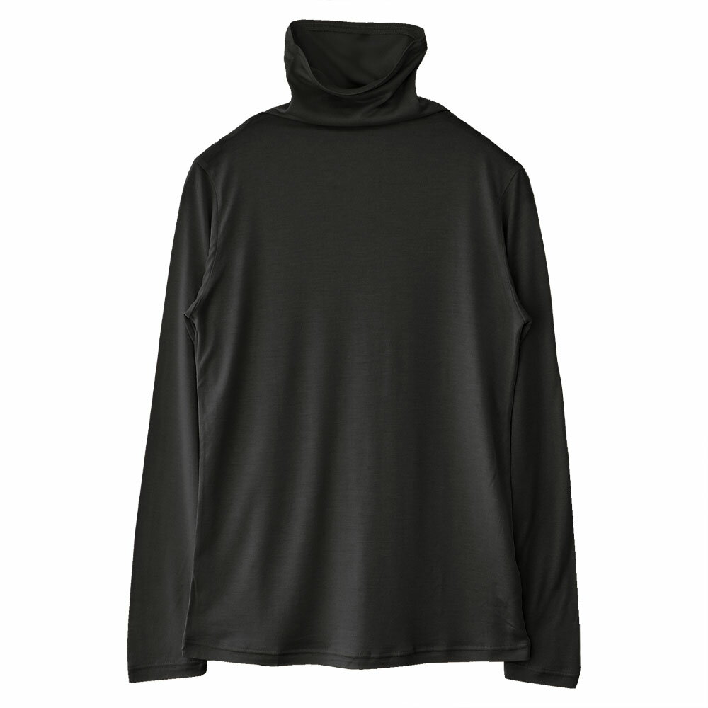 【訳あり】シルク100％ ハイネック 長袖インナー 日本製【ふわ肌シルク】