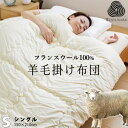 【5/1限定！クーポンで11％OFF】羊毛掛け布団 羊毛布団 シングル 150×210 掛け布団 フランス産ウール100％ ウールマーク付 綿100％生地 特注別注対応（サイズオーダー可） 冬用 ウール掛け布団 ウール 掛けふとん 日本製