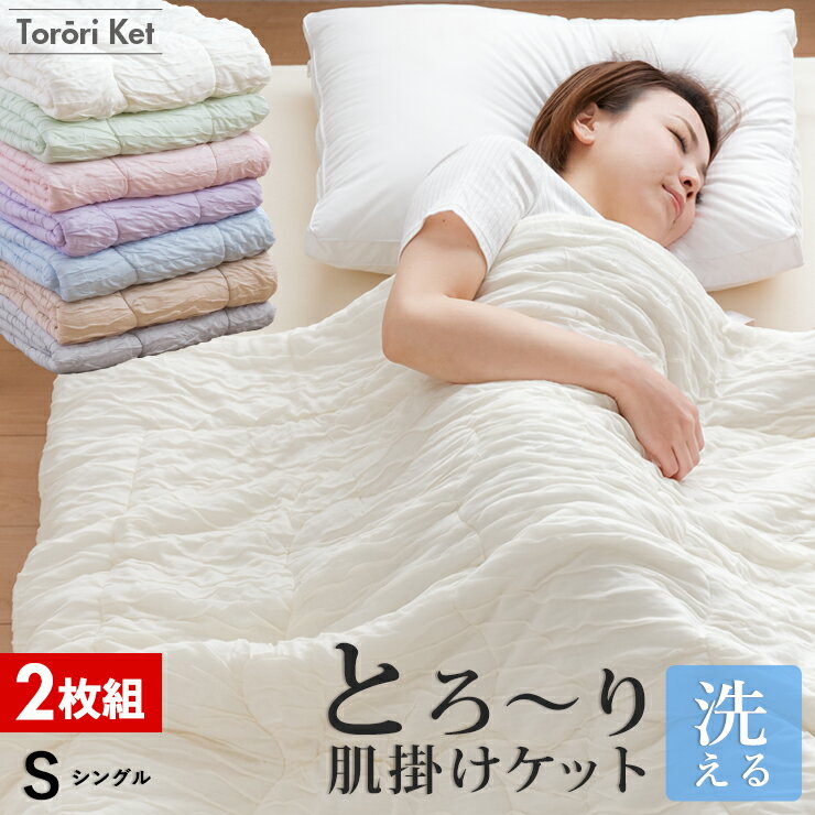 【12/1限定!クーポンで11%OFF】【レビューでとろ〜り枕カバー】 【2枚組 1枚あたり5,830円】洗える 肌掛け布団 とろ〜りケット シングル 正規 と...