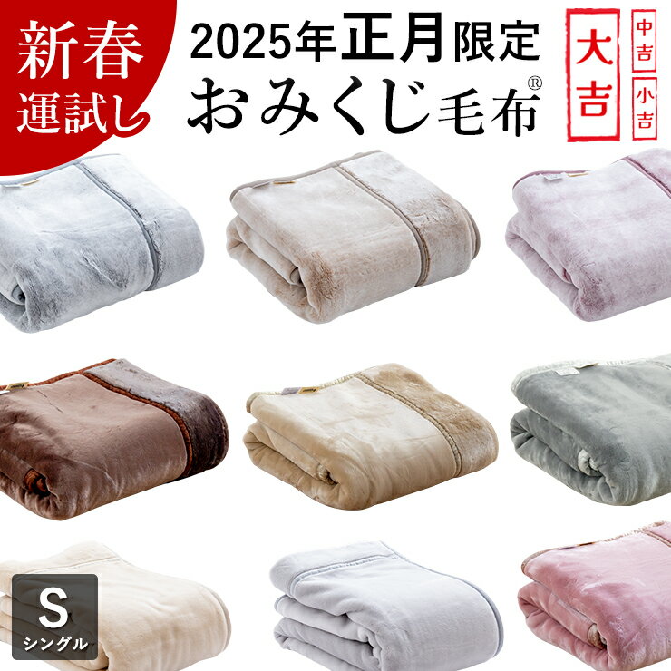 おみくじ毛布 毛布 極厚 シングル 運試し おみくじ毛布 ハズレなし どれが当たってもお得 アクリル毛布 アクリル 毛布 ライクファー ニューマイヤー 無地 暖か 2枚合わせ 2枚合せ ロマンス小杉 厚手 日本製のサムネイル