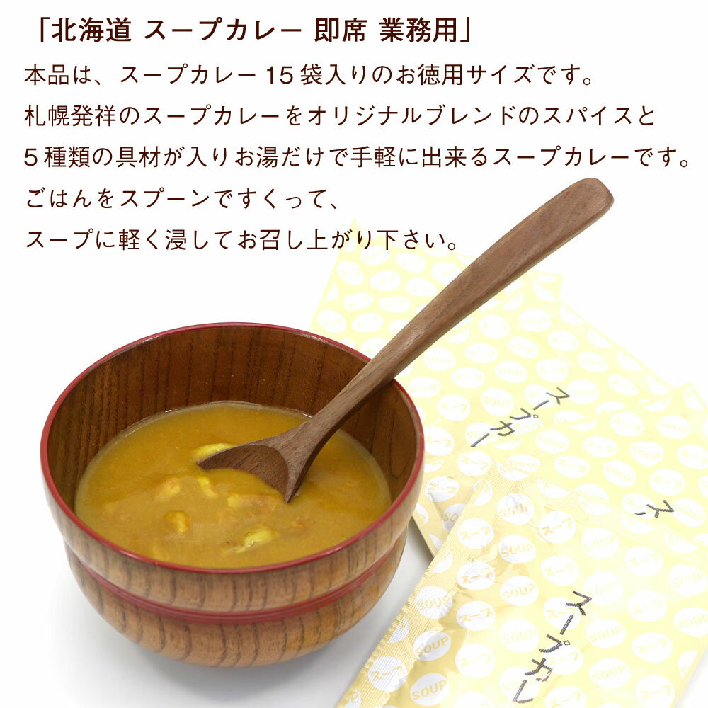 北海道 スープカレー 粉末 (D) 業務用 即席 15袋 (15杯分) スープカレー カレースープ 粉末 インスタント フリーズドライ北海道 スープ メール便 送料無料