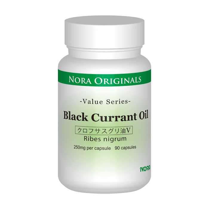 【コンビニ受取対応商品】 ＜健康な髪と美しい爪に！クロフサスグリ油＞ クロフサスグリ油（カシスオイル／Black Currant Oil）は、健康な髪と美しい爪にお勧めの健康オイルです。クロフサスグリ油は、植物性の必須脂肪酸（ガンマリノレン酸）を豊富に含んでいます。クロフサスグリ油V カシスオイル 250mgは、クロフサスグリ（カシス／Black Currant ）の種子から搾ったオイルを酸化防止のため国内工場でソフトジェルカプセルに詰めた製品です。 ※クロフサスグリ油Vのリニューアルのポイント 1．低温圧搾したクロフサスグリ油をそのままカプセル充填しています。 低温状態で搾り取ったクロフサスグリ油をそのままカプセルに充填することで搾りたての油をお届けすることができます。脱色などの精製をしていないので、搾りたての深い緑をしています。これまでの黄色い精製油との違いを見た目でもお分かりいただけると思います。 2．クロフサスグリの農場、搾油工場はすべてイギリス北部で統一しました。これによりオーガニック栽培のクロフサスグリを新鮮な状態で搾油できるようになりました。 なお、リニューアル後も引き続き、日本国内のGMP認定工場にてカプセル充填を行います。 クロフサスグリ油V カシスオイル 250mgは、株式会社ノラ・コーポレーションのオリジナル商品（NORA ORIGINALS）です。 ＜クロフサスグリ油V カシスオイル 250mgの商品ガイド＞ ■ クロフサスグリ油V カシスオイル 250mgの特長 クロフサスグリ油V カシスオイル 250mgは、健康な髪と美しい爪にお勧めの健康オイルです。クロフサスグリ油V カシスオイル 250mgは、植物性の必須脂肪酸（ガンマリノレン酸）を豊富に含んでいます。クロフサスグリ油V カシスオイル 250mgは、低温状態で搾り取ったクロフサスグリ油をそのままカプセルに充填しています。脱色などの精製をしていないクロフサスグリ油は、搾りたての深い緑をしています。クロフサスグリ（カシス／Black Currant ）の種子から搾ったオイルを酸化防止のため日本国内のGMP認定工場にてソフトジェルカプセルに充填を行っています。 ■ クロフサスグリ油 V オイル 250mgのお召し上がり方の目安1日1〜9カプセルを目安にお召し上がり下さい。 ■ 商品ガイド [名称] ハーブ加工食品 [品名] クロフサスグリ油V カシスオイル Black Currant Oil 250mg 90カプセル ハーブサプリメント NORA ORIGINALS [原材料] クロフサスグリの種（イギリス産）（オーガニック栽培）／ゼラチン（豚皮由来）、植物グリセリン [内容量] オイル250mg×90カプセル [含有成分] 1カプセル250mg中 ・ガンマリノレン酸（γ-リノレン酸／GLA）：25〜47.5mg含有 [ご使用上の注意] ・品質保持期限を過ぎた製品は召し上がらないで下さい。 ・本品は多量摂取により疾病が治癒したり、より健康が増進するものではありません。 ・服用中にからだに変調があった場合は直ちに服用をおやめ下さい。 ・投薬中、アレルギーのある方、妊娠・授乳中の方は医師・薬剤師にご相談下さい。 [保存方法] ・小児の手のとどかないところに保存して下さい。 ・開封後は冷蔵庫などで、湿気を避けて保存して下さい [原産国] イギリス [製造国] 日本 [販売元] 株式会社 ノラ・コーポレーション [販売者] 中央総合ビジネスサービス有限会社 ■商品についてのお問合せ先 中央総合ビジネスサービス有限会社／TEL 03-5809-6004 （平日9:00〜17:00 祝祭日は除く） ■広告文責：中央総合ビジネスサービス有限会社／TEL 03-5809-6004 ■区分：ハーブ加工食品 −食生活は、主食、主菜、副菜を基本に、食事のバランスを−クロフサスグリ油（カシスオイル／Black Currant Oil）は、健康な髪と美しい爪にお勧めの健康オイルです。クロフサスグリ油は、植物性の必須脂肪酸（ガンマリノレン酸）を豊富に含んでいます。皮膚のトラブルにもお使いいただけます。 クロフサスグリ油V カシスオイル 250mgは、低温状態で搾り取ったクロフサスグリ油をそのままカプセルに充填しています。脱色などの精製をしていないクロフサスグリ油は、搾りたての深い緑をしています。クロフサスグリ（カシス／Black Currant ）の種子から搾ったオイルを酸化防止のため日本国内のGMP認定工場にてソフトジェルカプセルに充填を行っています。 健康な髪と美しい爪に！クロフサスグリ油V カシスオイル 250mgは、植物性必須脂肪酸のガンマリノレン酸を豊富に含んでいます。特に女性に摂っていただきたい健康オイルです。 ※クロフサスグリ油V カシスオイル 250mgは、株式会社ノラ・コーポレーションのオリジナル商品（NORA ORIGINALS）です。 ※ソフトジェルカプセル：柔らかいタイプのカプセルで、主に脂溶性成分などの液体を包むために使用されています。液体が漏れないように、カプセルは外せないつくりになっています。通常、原材料にゼラチン、油脂を使用しています。
