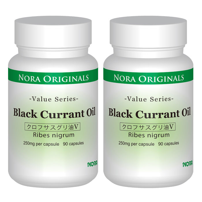 クロフサスグリ油V カシスオイル Black Currant Oil 250mg 90カプセル 2個セット ハーブサプリメント NORA ORIGINALS 1