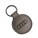 AUDI アウディ Round Leather Keytag GLEY キーホルダー キーリング 鍵 キーホルダー USA輸入