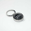 AUDI アウディ Round Carbon Fiber キーホルダー キーリング 鍵 キーホルダー