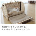 キャットハウス ラタン キャリーマイン 全3色 ねこハウス ペットキャリー 猫キャリーバック ネコキャリー キャラメル ブラウン ナチュラル 送料無料 同梱不可 3