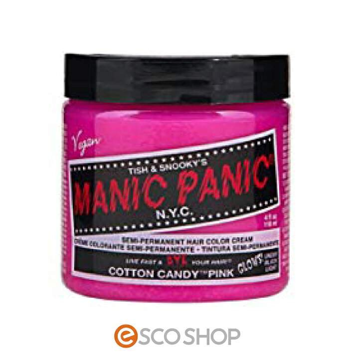 MANIC PANIC マニックパニック コットンキャンディーピンク Cotton Candy Pink マニパニ ヘアカラー 毛染め 髪染め 118ml コットンキャンディピンク MC11004(メール便送料無料) 代引不可 同梱不可