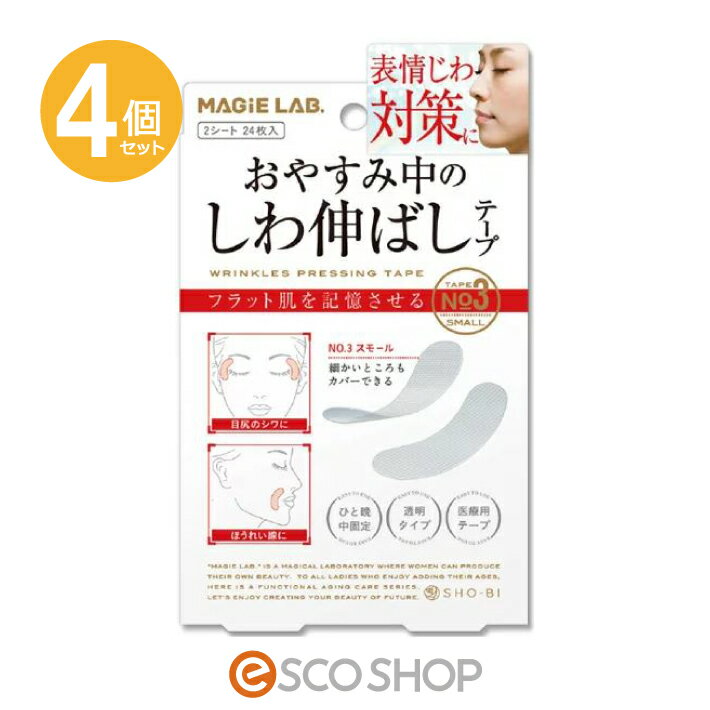 (4個セット) マジラボ おやすみ中のしわ伸ばし テープ No.3 スモールタイプ MG22117 リフトアップ シール たるみ シワ 引き上げ MAGiE LAB. メール便 送料無料 代引不可 ギフト プレゼントのサムネイル