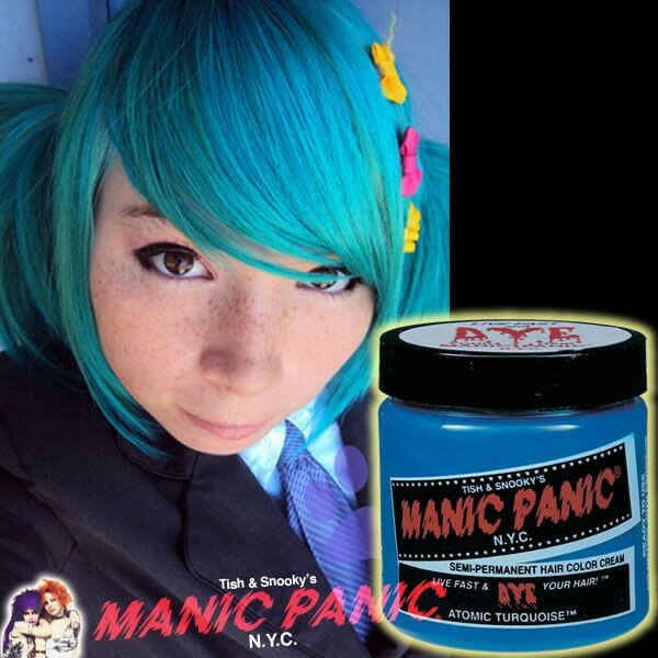 MANIC PANICマニックパニック アトミックターコイズ(Atomic Turquoise)【ヘアカラー/毛染め/髪染め/発色/艶色/安全/118ml/青/MC11002】【メール便送料無料】【代引不可】【同梱不可】