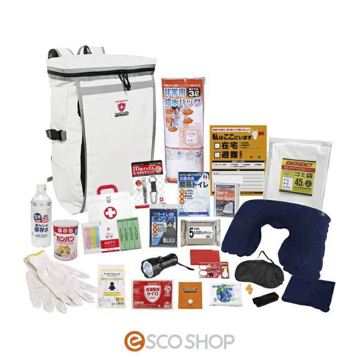 災害対策23点防災セット撥水性 スクエア型 内容充実 防災グッズ 送料無料 メーカー直送 代引不可 同梱不可