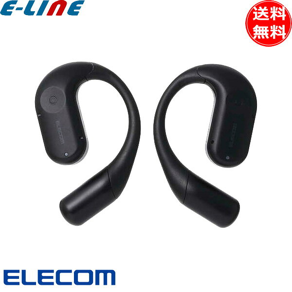 エレコム LBT-OWS02BK オープンイヤー型 ワイヤレスイヤホン Bluetooth 5.4 IPX5防水 カーボンブラック LBTOWS02BK 「送料無料」