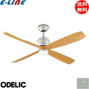 ODELIC オーデリック シーリングファン WF081P1+WF611P1 延長パイプ300mm 傾斜天井対応25° リモコン付 ナチュラル 木目 4枚羽根 ...