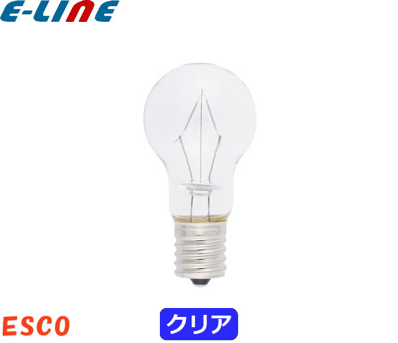 ミニクリプトン電球 Esco KR110V22W 22ワット25形 ガラスクリア E17 LDS110V22WCK LDS100V22WCK「区分A」