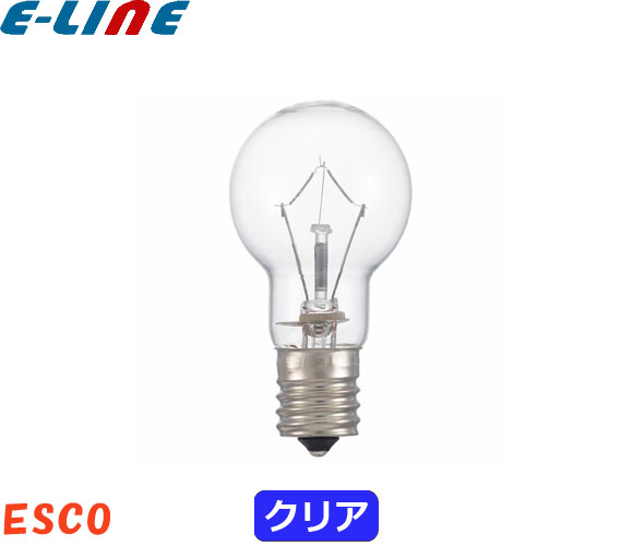 ミニクリプトン電球 Esco KR110V54W 54ワット 60形 ガラスクリア E17 LDS110V54WCK LDS100V54WCK「区分A」