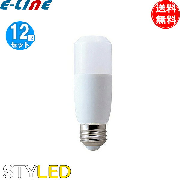 乐天商城 - ［12個セット］T形電球 LED 長寿命 配光角220度／STYLED スタイルド HDT60D1 E26 60W 昼光色 密閉形器具対応 断熱材施工器具対応「送料無料」