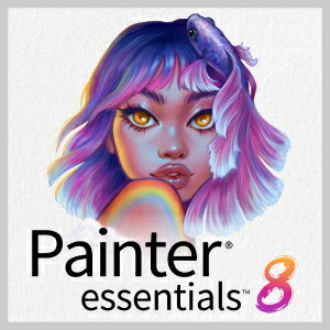 「Painter Essentials 8」は、初心者向けの本格ペイントソフトです。 プロのアーティストが使う絵画制作ソフト「Painter」の機能を限定し、お求めやすくしました。 使いやすいインターフェイスと厳選されたブラシで、デジタルペイントへの入門をサポートします。 【 ダウンロードファイルサイズ：17,995 KB 】