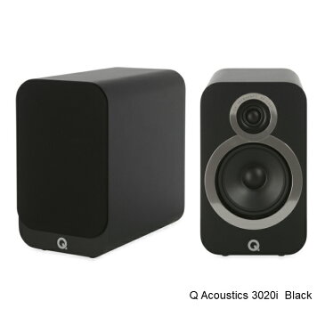 Q Acoustics 3020i ブラック パッシブスピーカーペア　ブックシェルフ