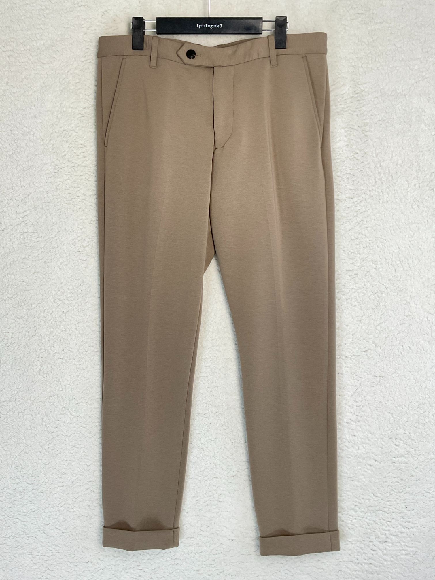 値下げ 1piu1uguale3 ウノ ピゥ ウノ ウグァーレ トレ 6 ベージュ COMFY SLACKS コンフィスラックスパンツ