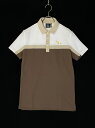 1PIU1UGUALE3 GOLF×戸賀敬城 3 ホワイト×ブラウン S/S POLO ショートスリーブポロシャツ(4)