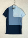 値下げ 1PIU1UGUALE3 GOLF 6 ライトブルー×ブルー×ネイビー 戸賀敬城コラボS/S MOCK モックネック半袖シャツ