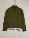 未使用 1PIU1UGUALE3 GOLF 3 カーキ MOCK NECK KNIT LOGO RIB ZIP ロゴリブジップモッ(4)