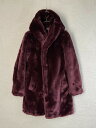 未使用 1piu1uguale3 ウノピゥウ 3 ボルドー WRAP COAT ラップネックフードコート