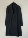 未使用 AKM M ブラック BELTED COAT ベルテッドコート