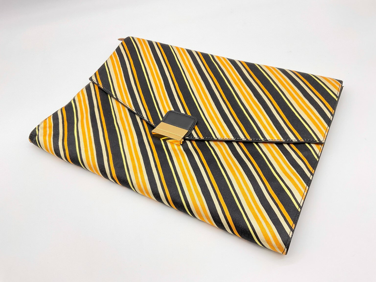 未使用 DRIES VAN NOTEN　ドリスヴァンノッテン - マルチカラー マルチストライプクラッチバッグ