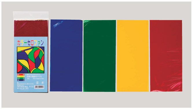 【保育園・学校用紙及び器材】カラーセロファン440×325mm・4色各1枚×50セット