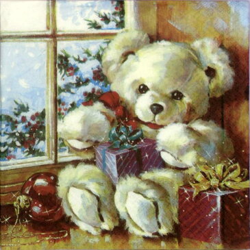 【手芸用品】【15:00迄の注文は当日発送】【デコパージュ】　ペーパーナフキン　xmas・Sweet Tedybear