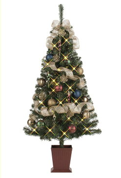 【店舗・イベント用品】【クリスマス】【ツリー・リース】セットツリー・クラシカルシャンパニュ150cm