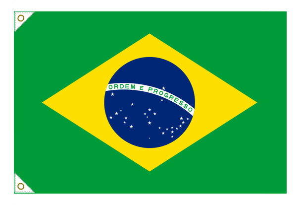 【万国旗・世界の国旗】ブラジル国旗(120cm幅/エクスラン)