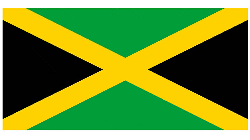 【万国旗・世界の国旗】ジャマイカ国旗(180cm幅/エクスラン)