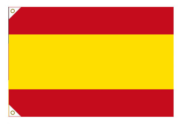 【万国旗・世界の国旗】スペイン国旗(紋なし)(120cm幅/エクスラン)