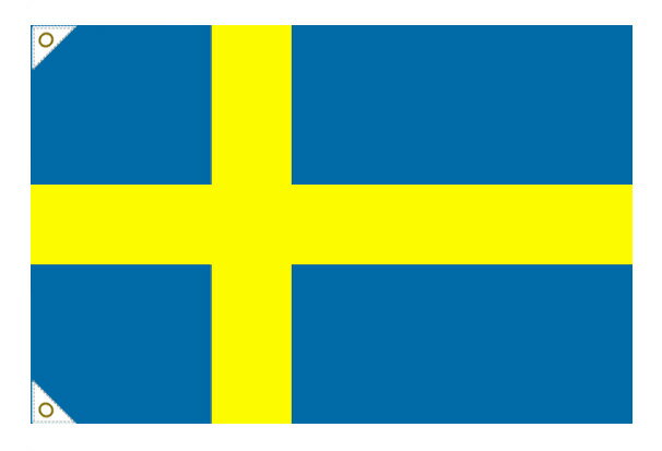 【万国旗・世界の国旗】スウェーデン国旗(180cm幅/エクスラン)