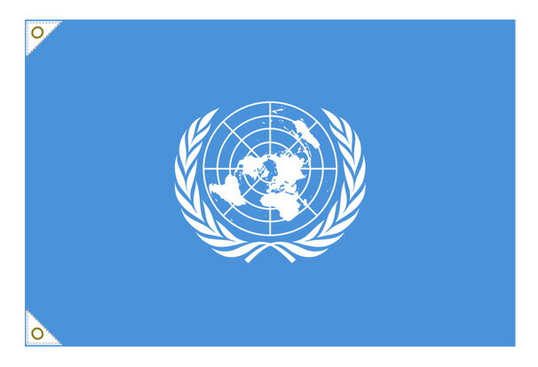 【万国旗・世界の国旗】国際連合・国旗(120cm幅/エクスラン)