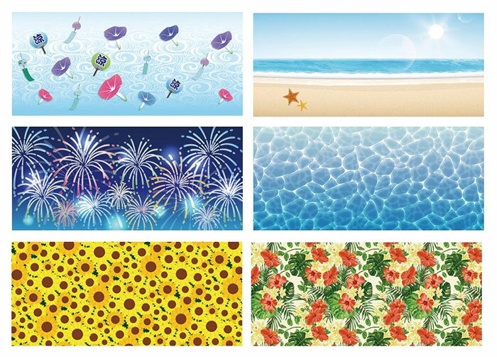 【店舗・イベント用品】【シール・ステッカー】夏柄ディスプレイシート