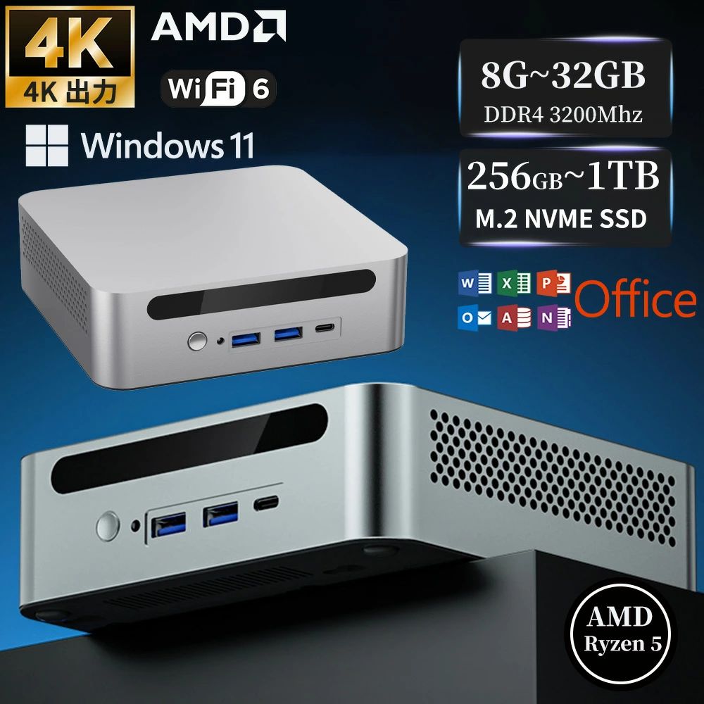 ミニパソコン AMD Ryzen mini pc デスクトップパソコン