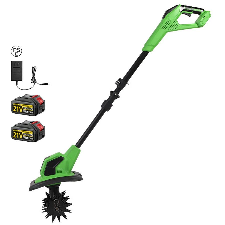 耕うん機 充電式耕うん機 家庭用 電動 コードレ 小型 軽量 静音 草刈り機 刈払機 伸縮可能 耕運幅10mm ..