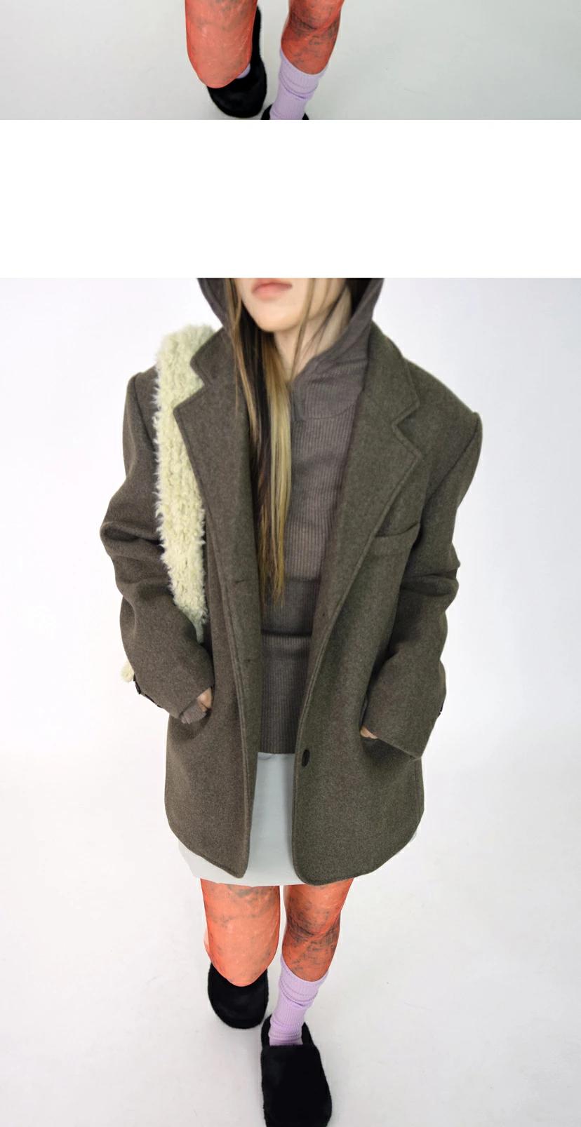 テイラーウールコート コート シングルブレストコート レディース｜韓国 privatelookbook｜コーディブック