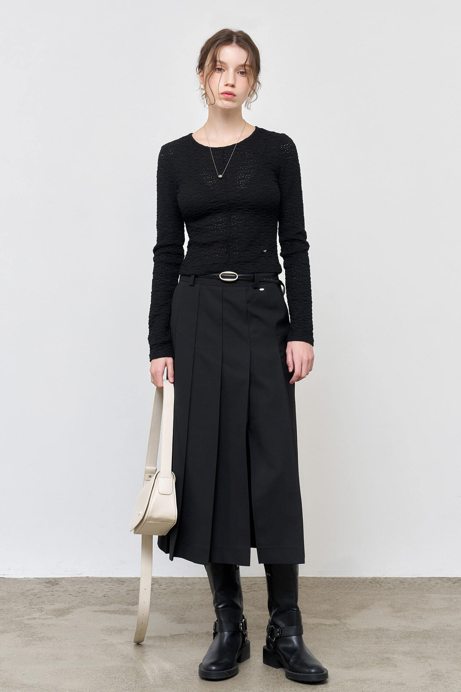 WOMANボールドプリーツロングスカート スカート キルトスカート レディース｜韓国 GENERAL IDEA｜コーディブック