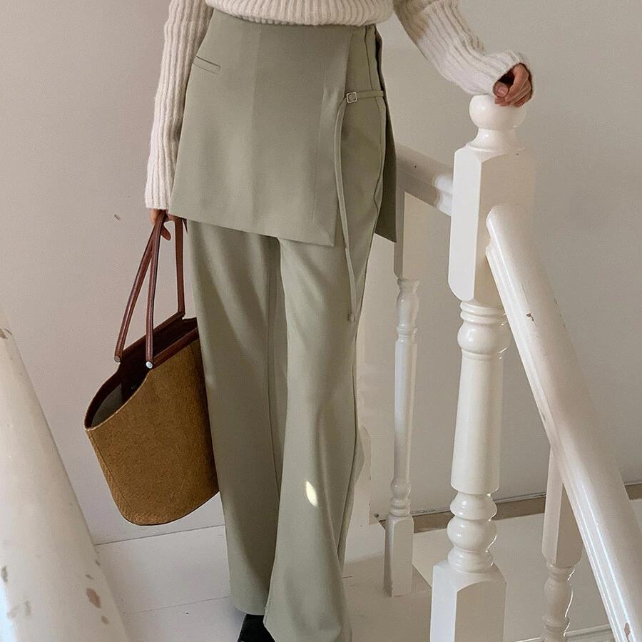 ＃ONEDAY ヘテン ラップスラックス パンツ スラックス レディース｜韓国 WONLOG｜コーディブック