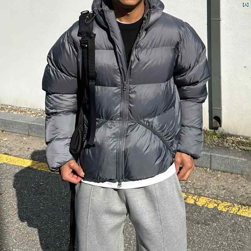 メンズ ファッション 韓国ファッション オシャレ コーデ 男性用 フード付き コットンジャケット 冬 厚手 暖かい アメリカン ハイエンド カジュアル ジャケット