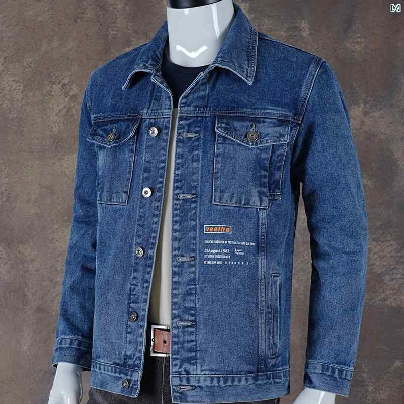 メンズ　ファッション　コーデ 秋 メンズ デニムジャケット レトロ ジャケット メンズカジュアル 春 デニム 服