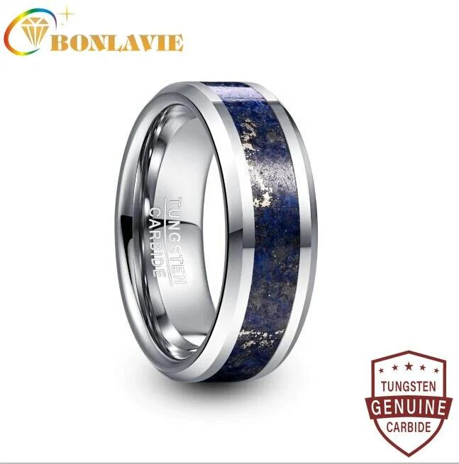 指輪 リング タングステン メンズ 男性 8mm 幅 カーバイド 結婚式 ウェディング 婚約 スチール カラー ..