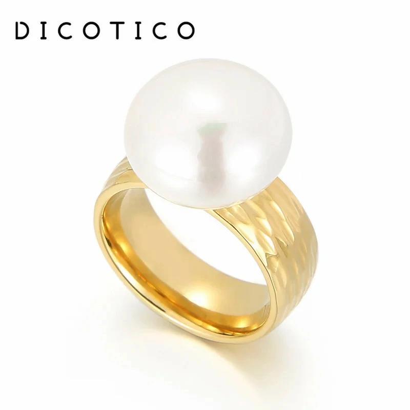 指輪リングステンレスシンプルパール...