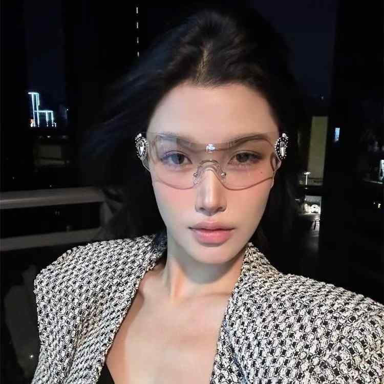 サングラス レディース 女性用 一体型ミラーレンズ Y2K レトロ ヴィンテージ ストリート 個性派 ビッグ..