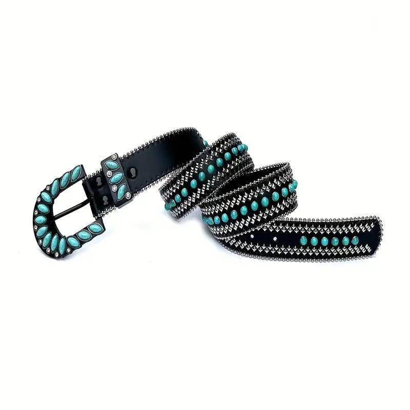 ベルト 煌めく ラインストーン ボヘミアン Y2K パンク デニム ベルト レディース 女性用 メンズ 男性用
