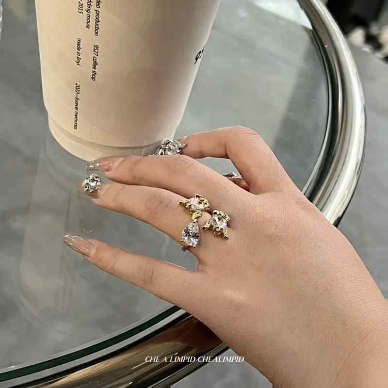 Rakuten - Y2K ファッション　2000代 CHEALIMPID チューリップ スター リング ハイエンド オープン